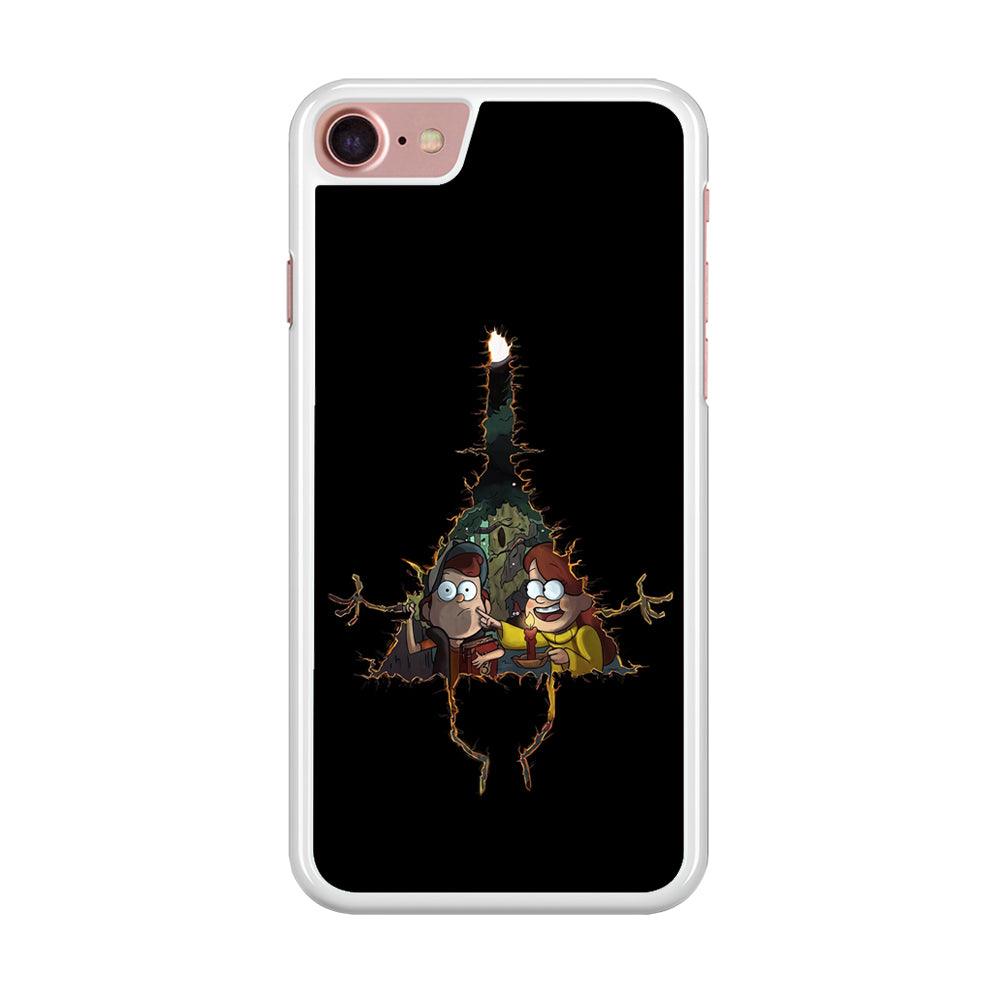 Mabel and Dipper Gravity Falls iPhone 7 Case-Rubber / White (2D Case)-Xtracase