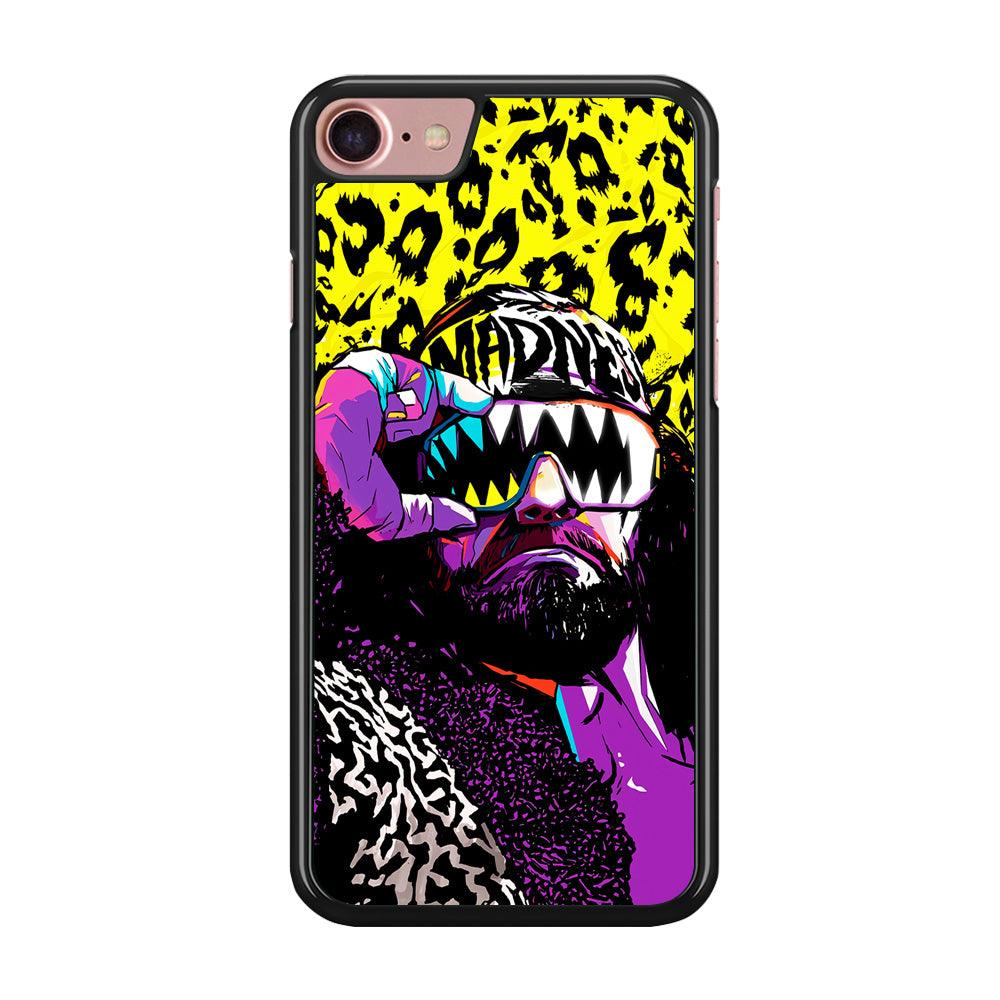 Macho Man Randy Savage iPhone 7 Case-Rubber / Black (2D Case)-Xtracase