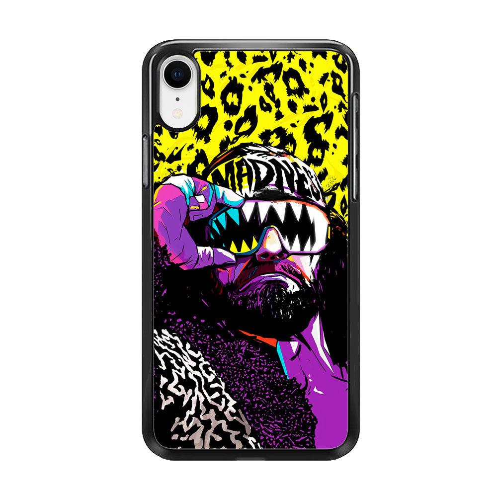 Macho Man Randy Savage iPhone XR Case-Rubber / Black (2D Case)-Xtracase