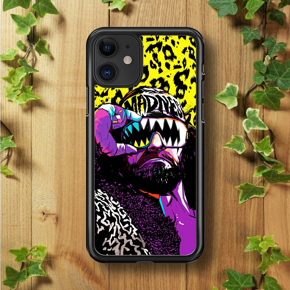 Macho Man Randy Savage iPhone 11 Case-Rubber / Black (2D Case)-Xtracase