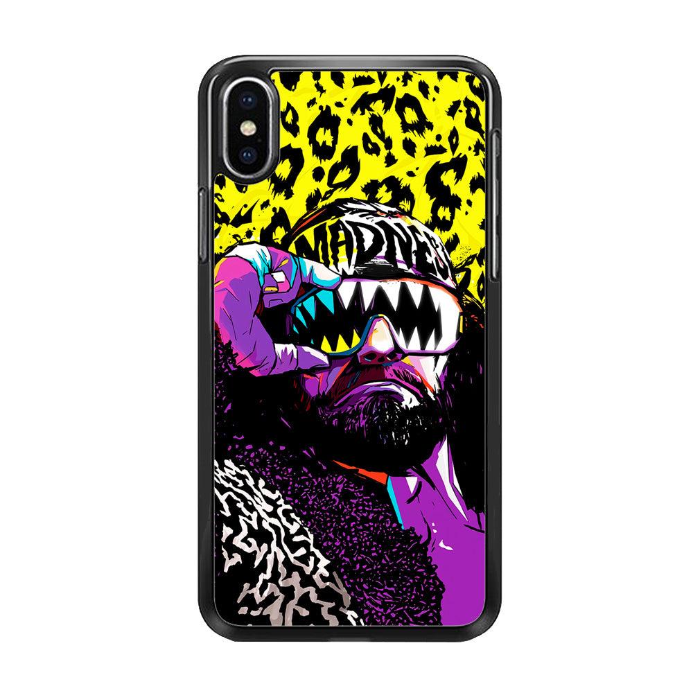 Macho Man Randy Savage iPhone Xs Max Case-Rubber / Black (2D Case)-Xtracase