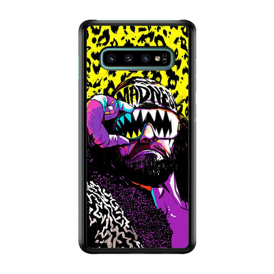 Macho Man Randy Savage Samsung Galaxy S10 Plus Case-Rubber / Black (2D Case)-Xtracase