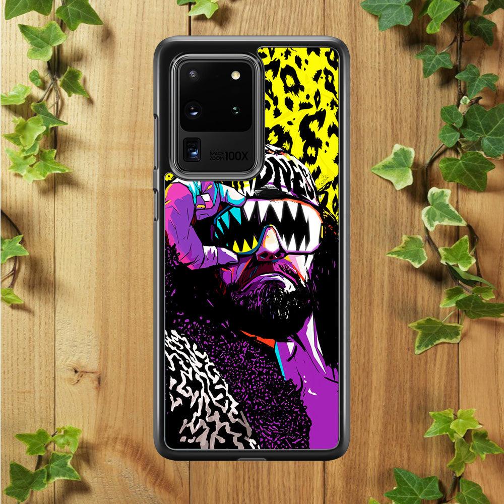 Macho Man Randy Savage Samsung Galaxy S20 Ultra Case-Rubber / Black (2D Case)-Xtracase