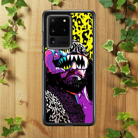 Macho Man Randy Savage Samsung Galaxy S20 Ultra Case-Rubber / Black (2D Case)-Xtracase