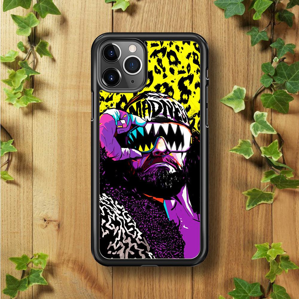 Macho Man Randy Savage iPhone 11 Pro Max Case-Rubber / Black (2D Case)-Xtracase