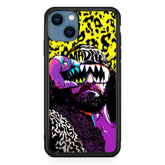 Macho Man Randy Savage iPhone 13 Pro Case-Rubber / Black (2D Case)-Xtracase