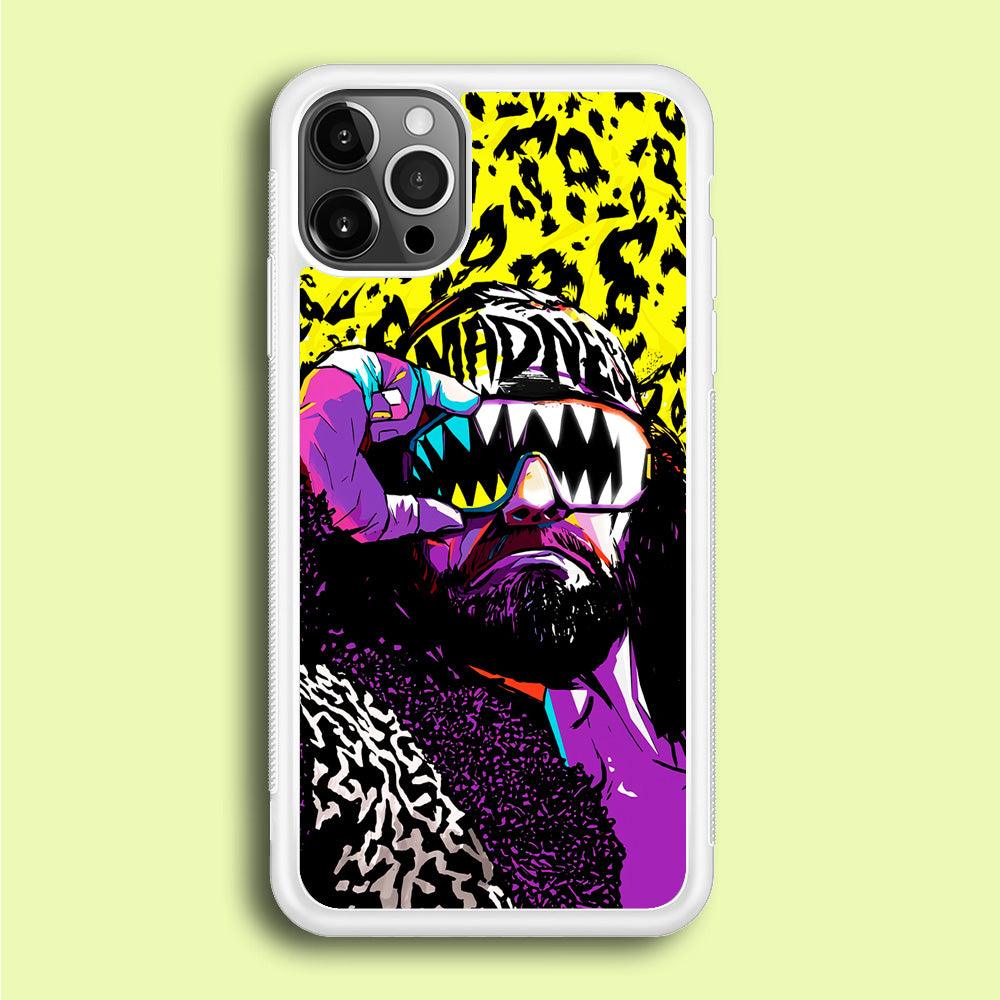 Macho Man Randy Savage iPhone 12 Pro Case-Rubber / White (2D Case)-Xtracase