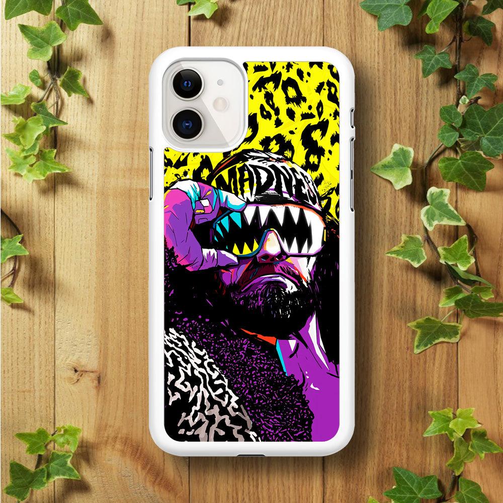Macho Man Randy Savage iPhone 11 Case-Rubber / White (2D Case)-Xtracase