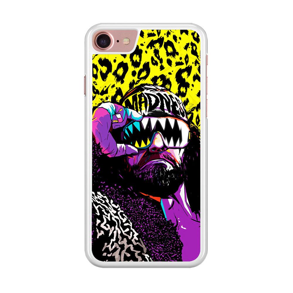 Macho Man Randy Savage iPhone SE 2020 Case-Rubber / White (2D Case)-Xtracase