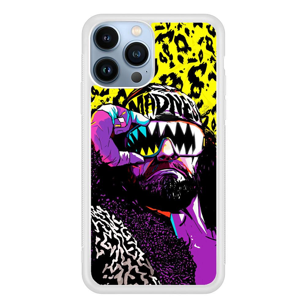 Macho Man Randy Savage iPhone 13 Pro Max Case-Rubber / White (2D Case)-Xtracase