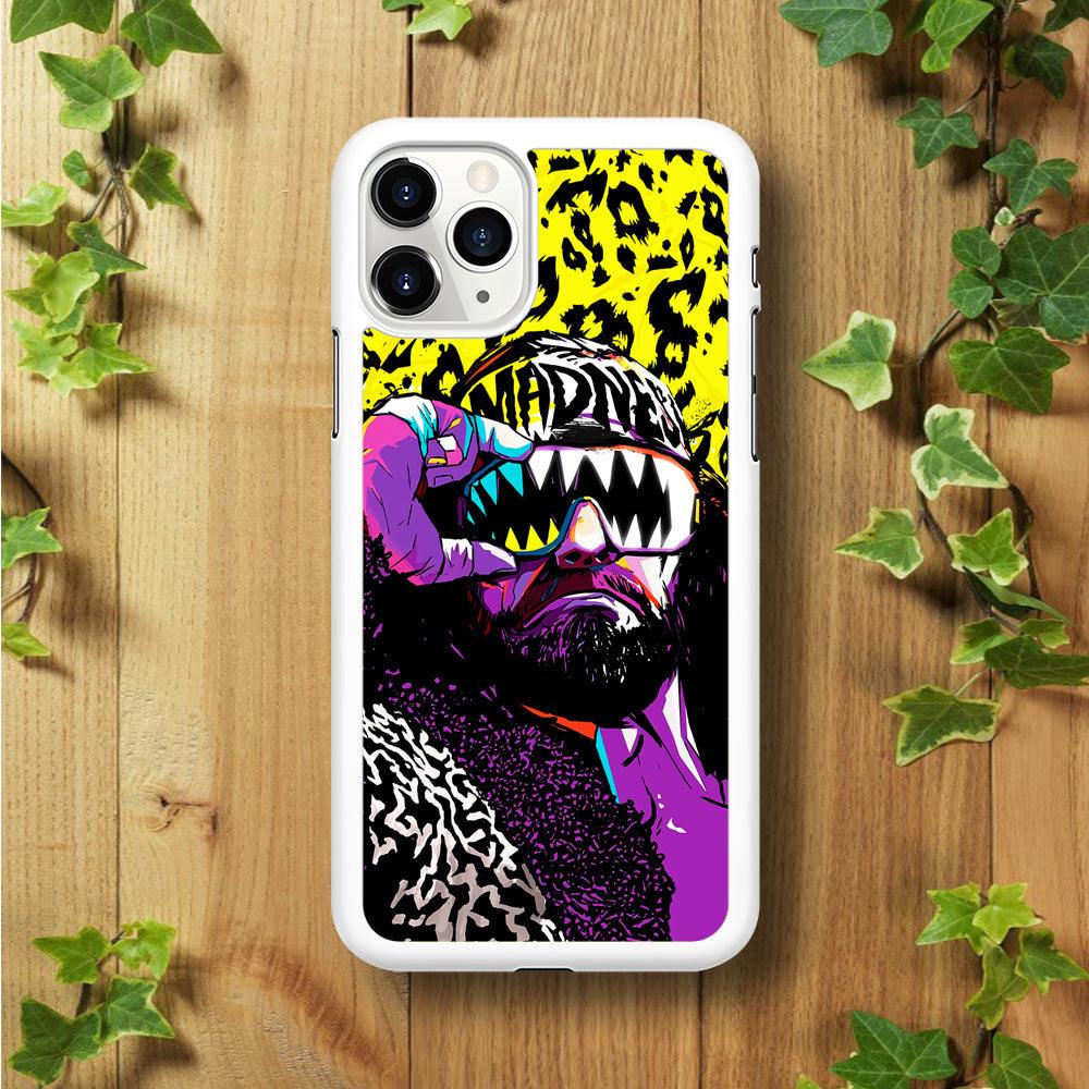 Macho Man Randy Savage iPhone 11 Pro Case-Rubber / White (2D Case)-Xtracase