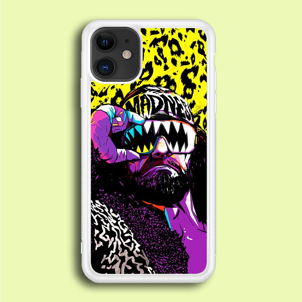 Macho Man Randy Savage iPhone 12 Case-Rubber / White (2D Case)-Xtracase