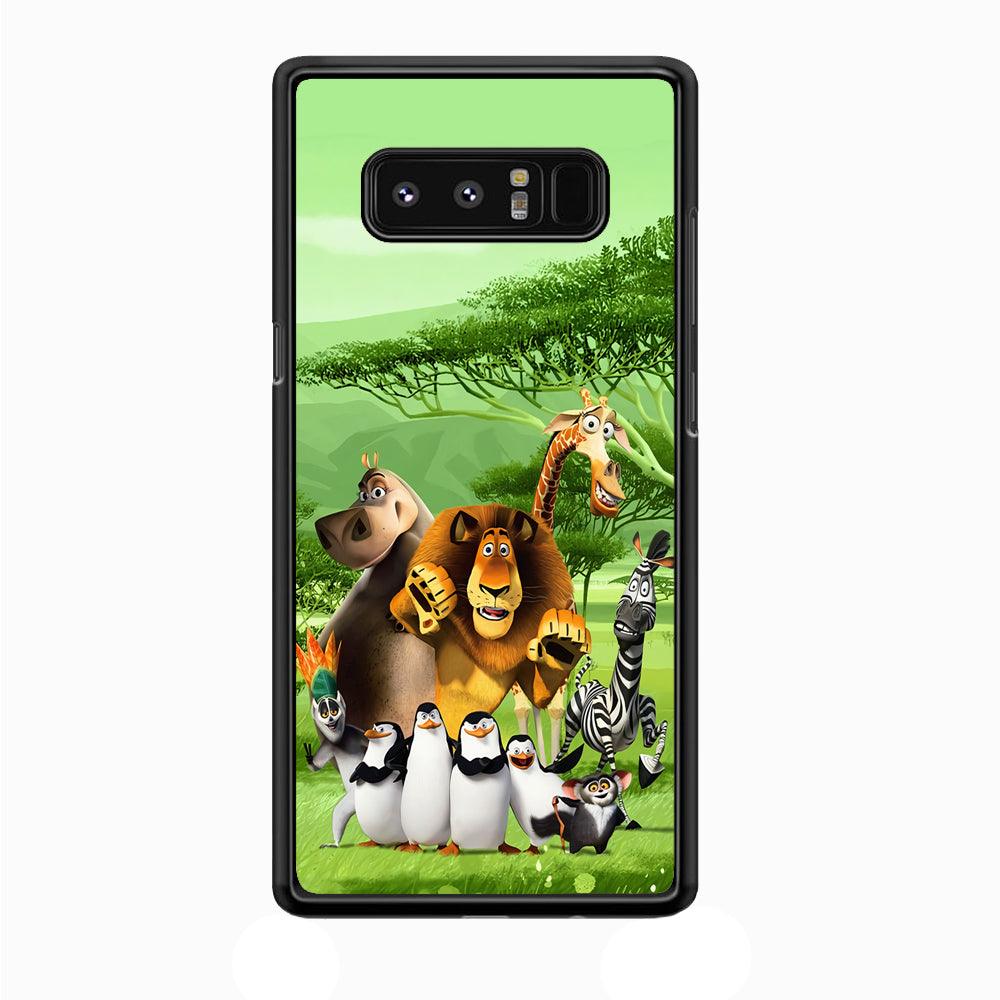 Madagascar Family Samsung Galaxy Note 8 Case-Plastic / Full Wrap (3D Case)-Xtracase