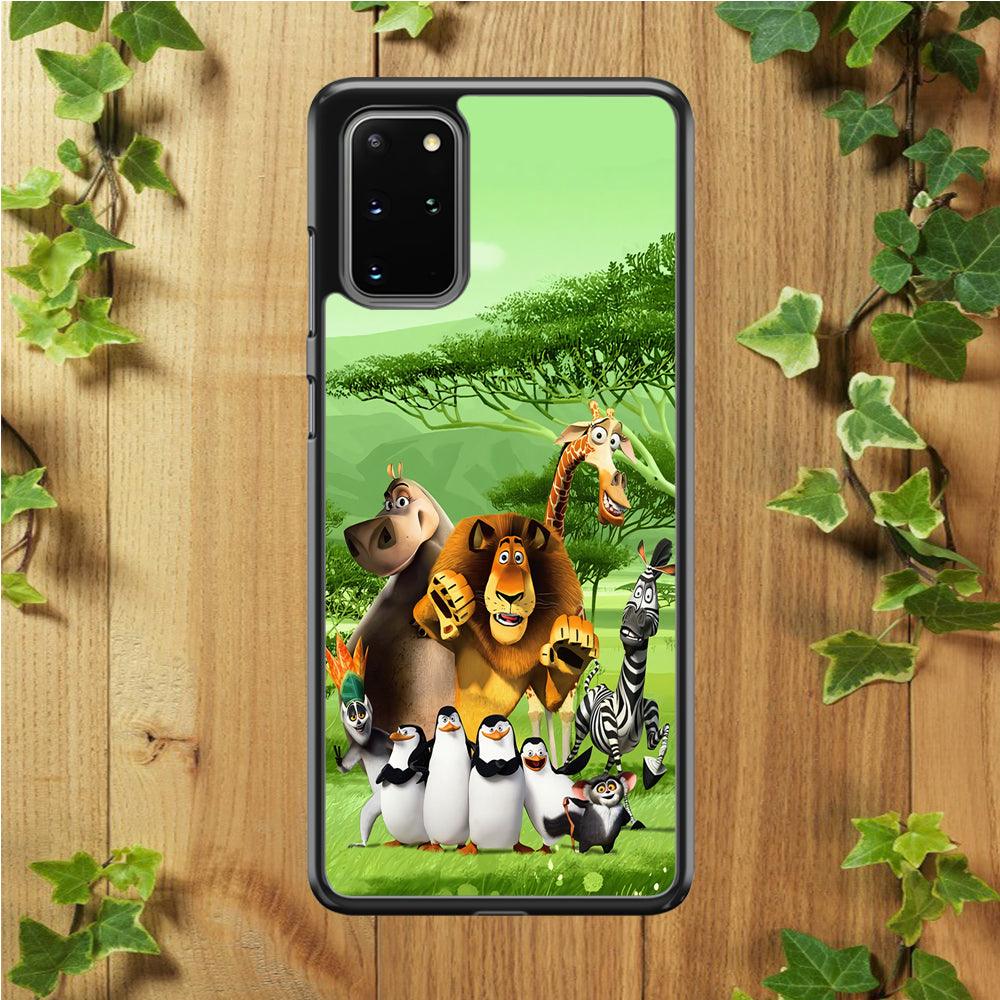 Madagascar Family Samsung Galaxy S20 Plus Case-Rubber / Black (2D Case)-Xtracase