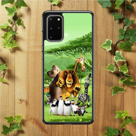 Madagascar Family Samsung Galaxy S20 Plus Case-Rubber / Black (2D Case)-Xtracase