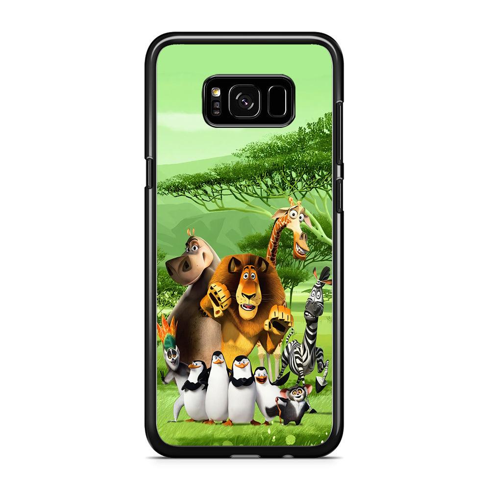 Madagascar Family Samsung Galaxy S8 Case-Rubber / Black (2D Case)-Xtracase