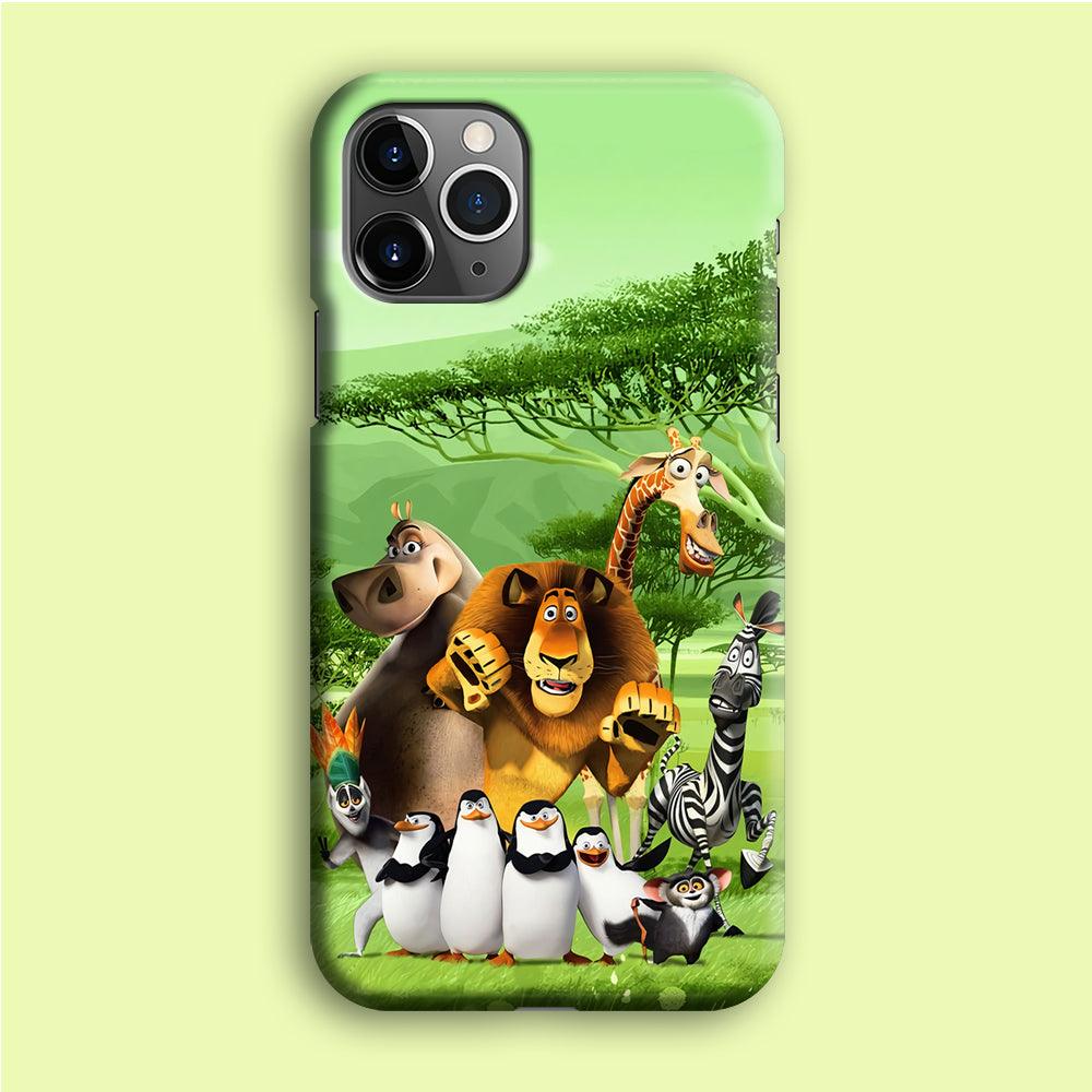 Madagascar Family iPhone 12 Pro Case-Plastic / Full Wrap (3D Case)-Xtracase