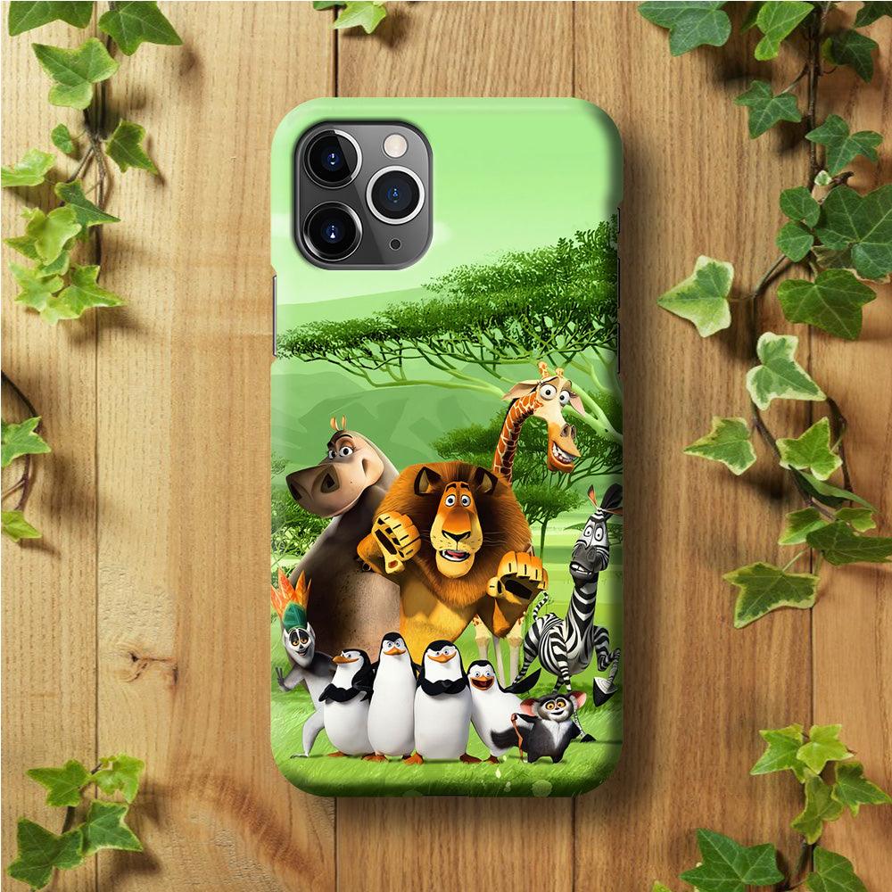 Madagascar Family iPhone 11 Pro Max Case-Plastic / Full Wrap (3D Case)-Xtracase