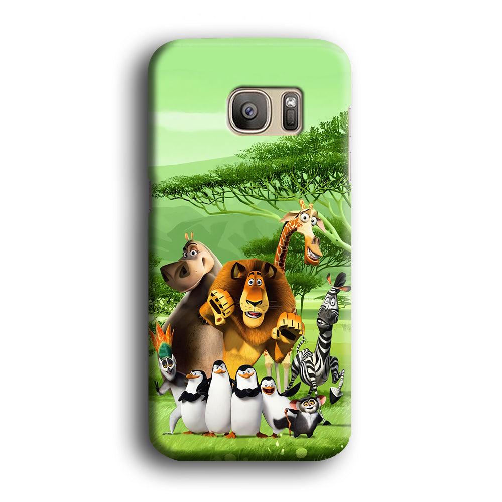 Madagascar Family Samsung Galaxy S7 Edge Case-Plastic / Full Wrap (3D Case)-Xtracase