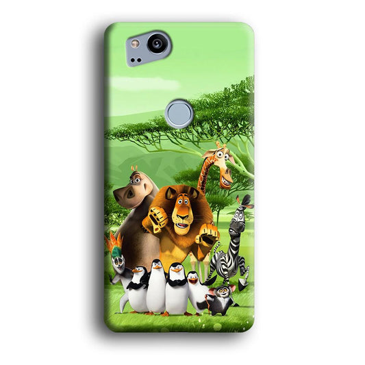 Madagascar Family Google Pixel 2 3D Case-Xtracase