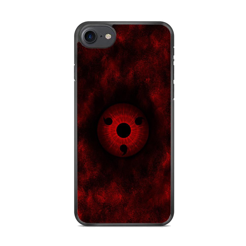 Mangekyou Sharingan Red iPhone 8 Case-Rubber / Black (2D Case)-Xtracase
