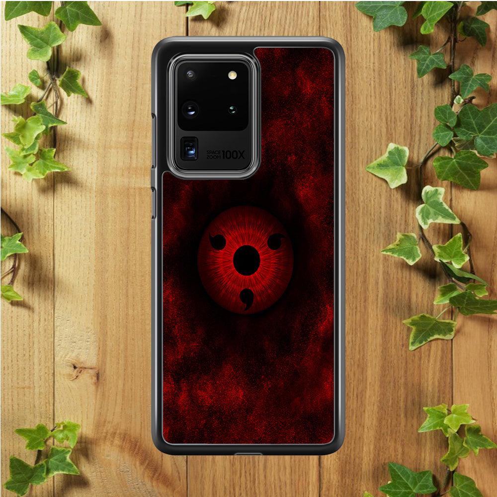 Mangekyou Sharingan Red Samsung Galaxy S20 Ultra Case-Rubber / Black (2D Case)-Xtracase