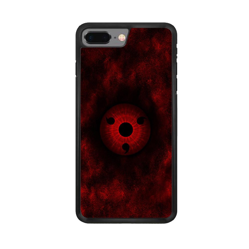 Mangekyou Sharingan Red iPhone 7 Plus Case-Rubber / Black (2D Case)-Xtracase