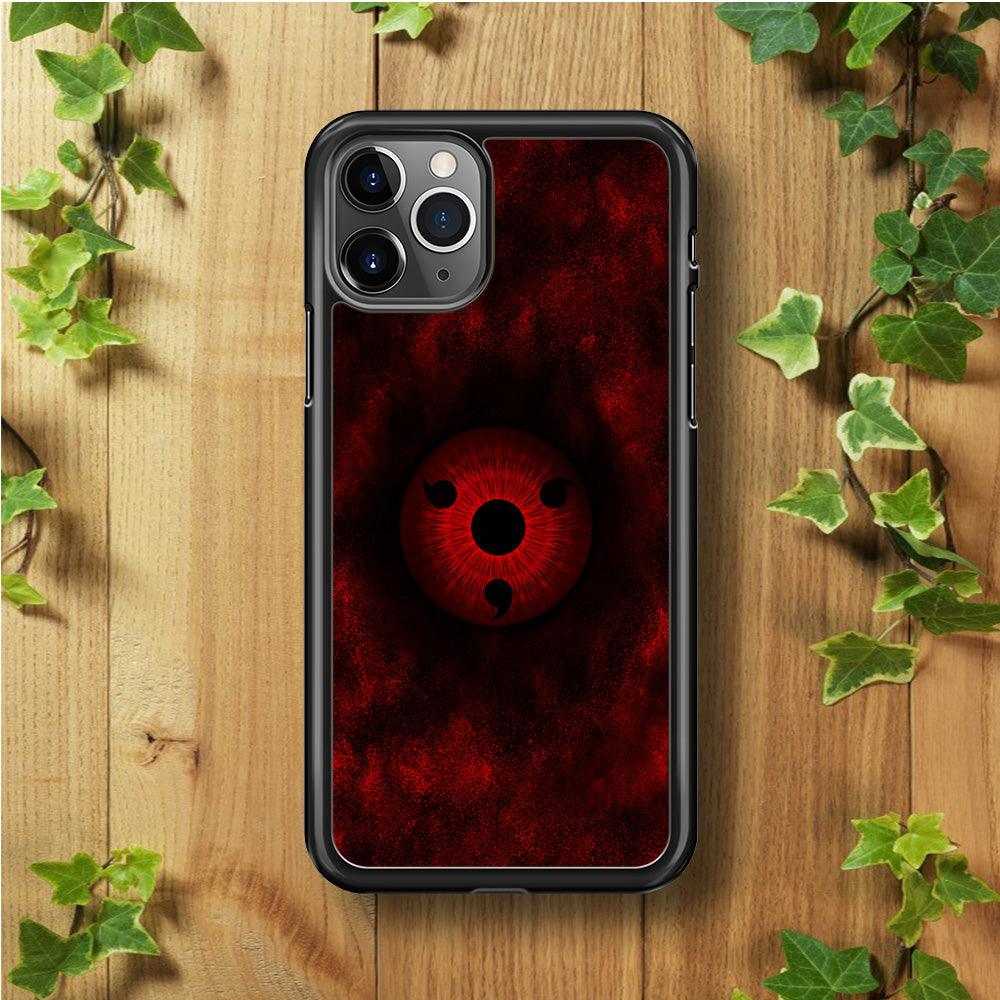 Mangekyou Sharingan Red iPhone 11 Pro Case-Rubber / Black (2D Case)-Xtracase