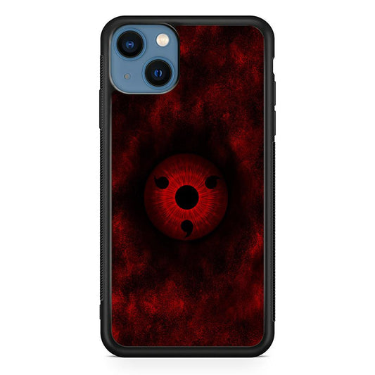 Mangekyou Sharingan Red iPhone 13 Mini Case-Rubber / Black (2D Case)-Xtracase