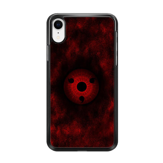 Mangekyou Sharingan Red iPhone XR Case-Rubber / Black (2D Case)-Xtracase