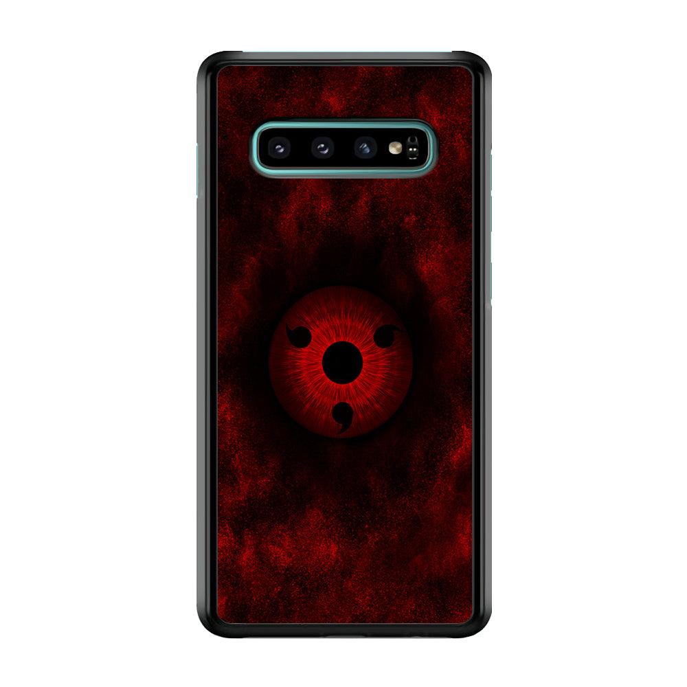 Mangekyou Sharingan Red Samsung Galaxy S10 Case-Rubber / White (2D Case)-Xtracase