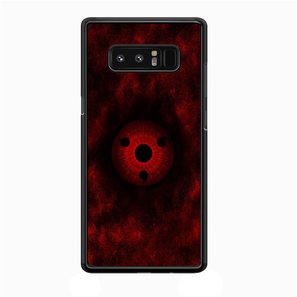 Mangekyou Sharingan Red Samsung Galaxy Note 8 Case-Rubber / White (2D Case)-Xtracase