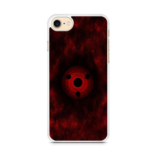 Mangekyou Sharingan Red iPhone 8 Case-Rubber / White (2D Case)-Xtracase