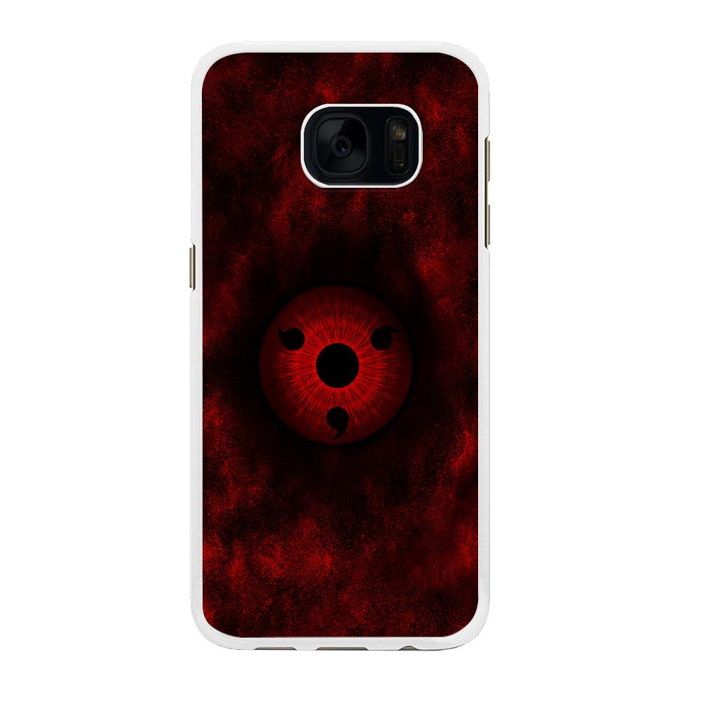 Mangekyou Sharingan Red Samsung Galaxy S7 Edge Case-Rubber / White (2D Case)-Xtracase