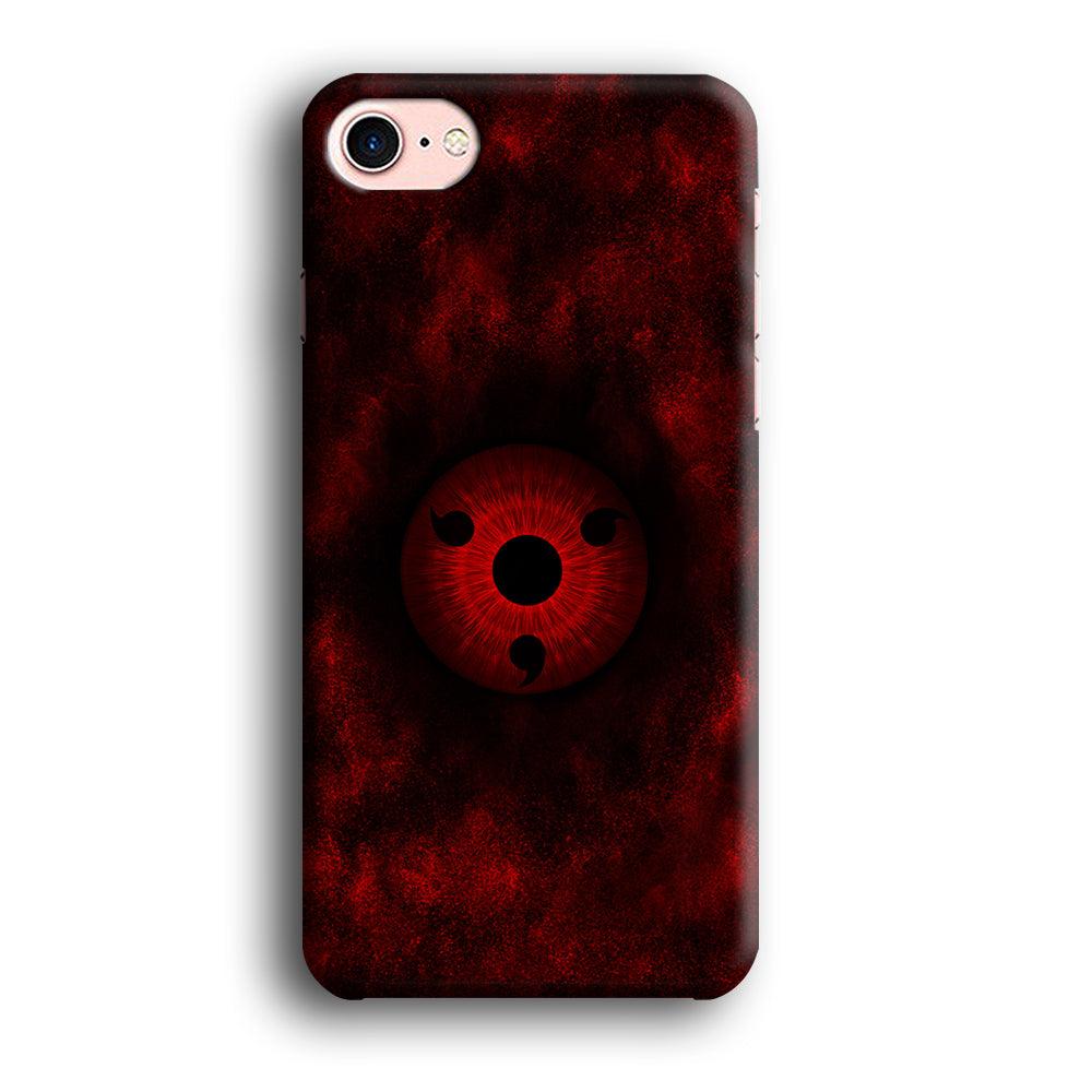 Mangekyou Sharingan Red iPhone 8 Case-Plastic / Full Wrap (3D Case)-Xtracase