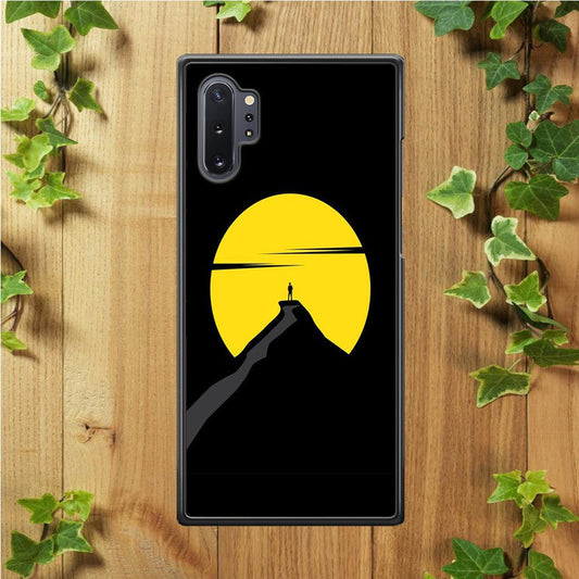 Man in the Night Samsung Galaxy Note 10 Plus Case-Rubber / White (2D Case)-Xtracase
