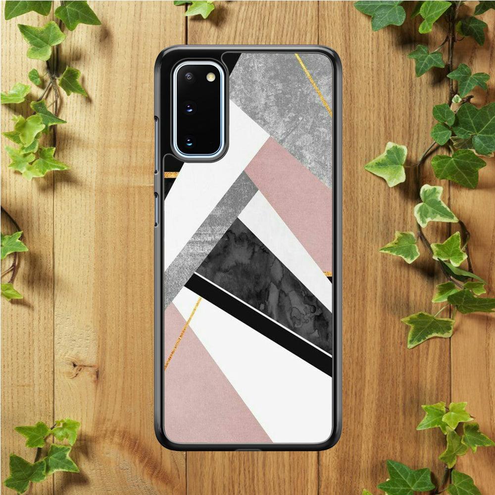 Marble Pattern 003 Samsung Galaxy S20 Case-Rubber / White (2D Case)-Xtracase
