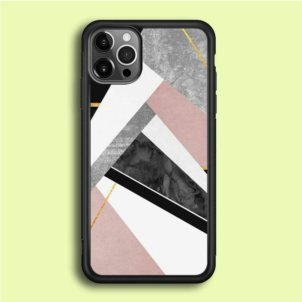 Marble Pattern 003 iPhone 12 Pro Max Case-Rubber / Black (2D Case)-Xtracase