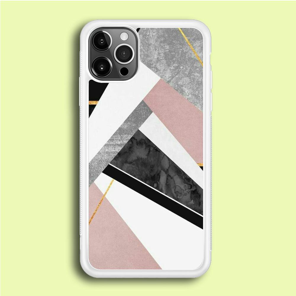 Marble Pattern 003 iPhone 12 Pro Max Case-Rubber / White (2D Case)-Xtracase