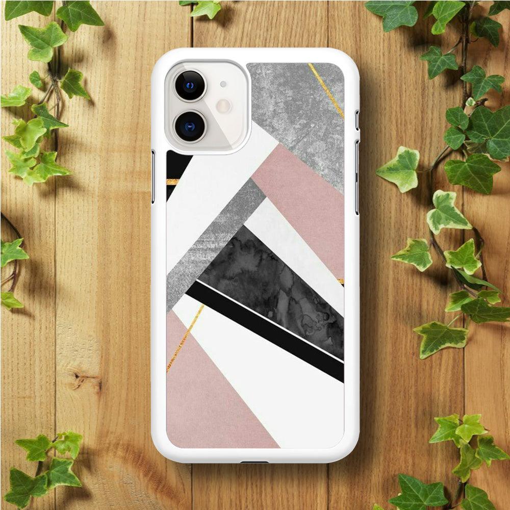 Marble Pattern 003 iPhone 11 Case-Rubber / White (2D Case)-Xtracase