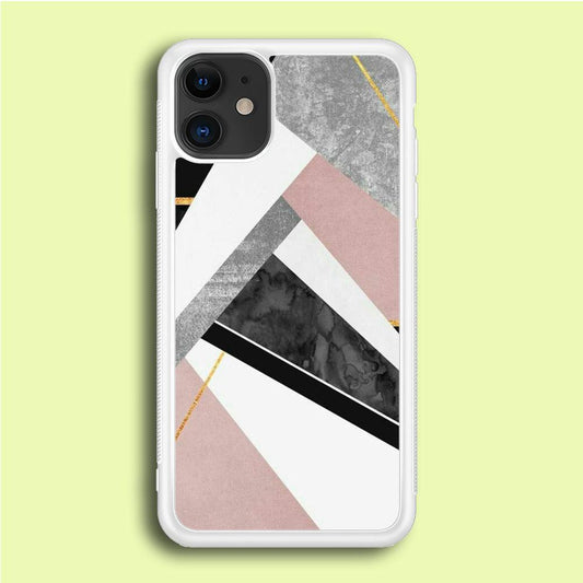 Marble Pattern 003 iPhone 12 Case-Rubber / White (2D Case)-Xtracase