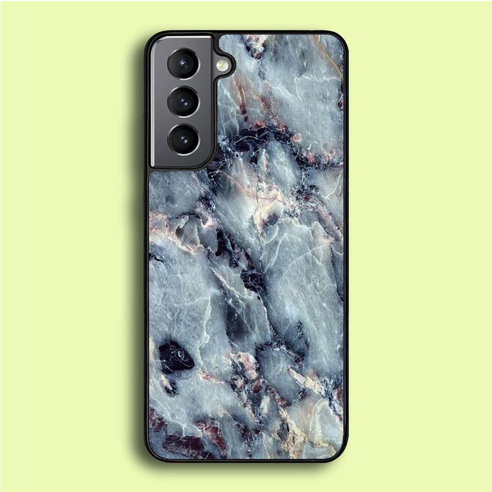 Marble Pattern 008 Samsung Galaxy S21 Plus Case-Rubber / White (2D Case)-Xtracase
