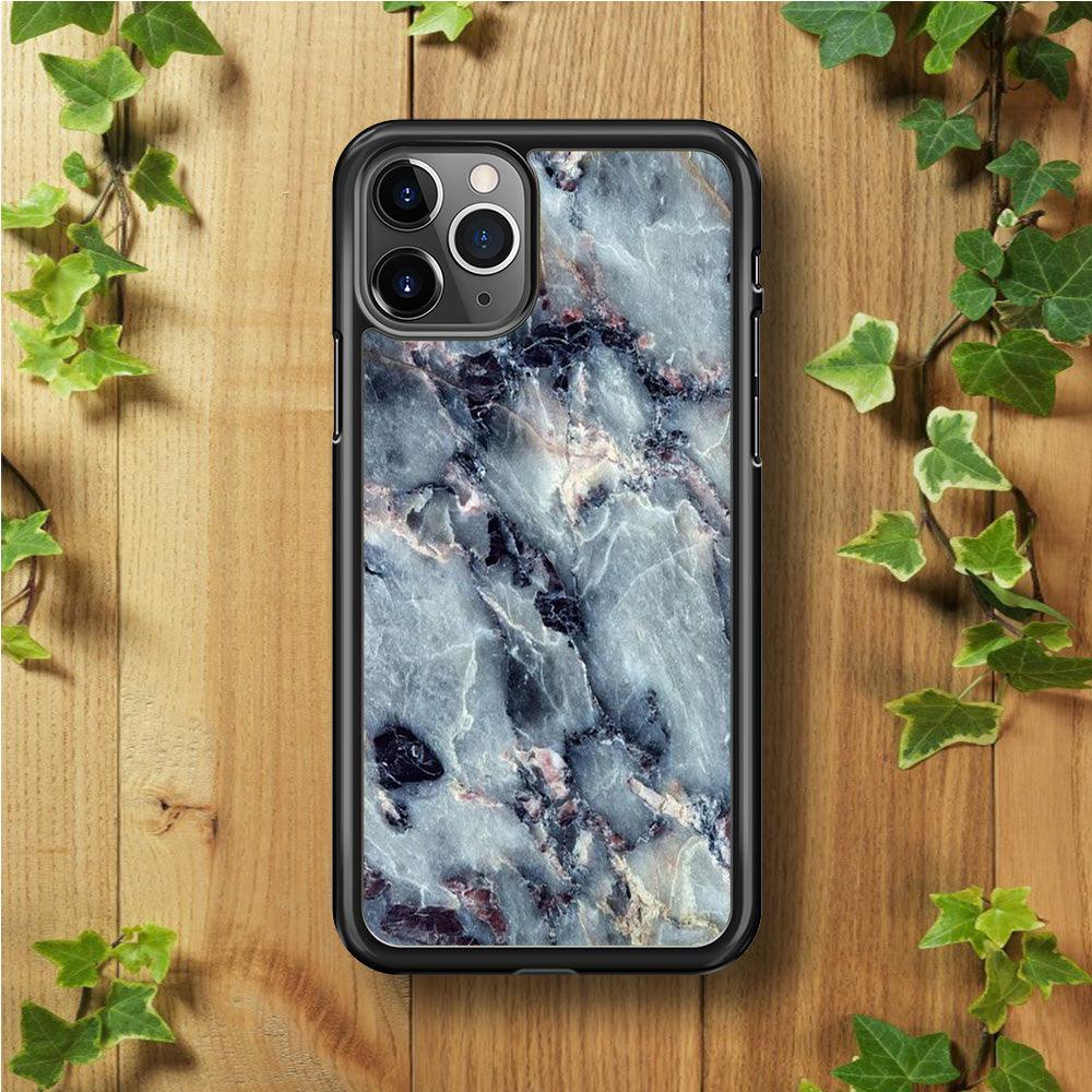 Marble Pattern 008 iPhone 11 Pro Max Case-Rubber / Black (2D Case)-Xtracase