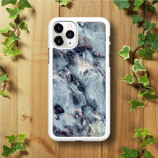 Marble Pattern 008 iPhone 11 Pro Max Case-Rubber / White (2D Case)-Xtracase