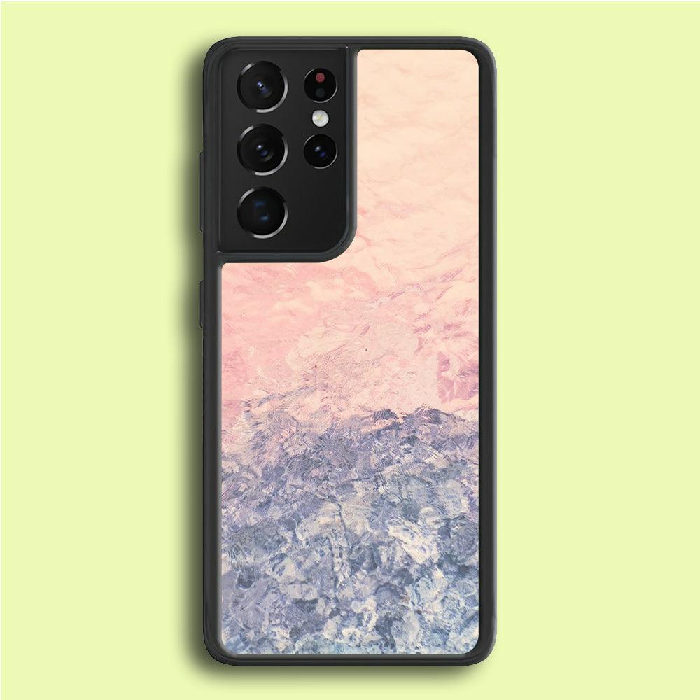Marble Pattern 011 Samsung Galaxy S21 Ultra Case-Rubber / Black (2D Case)-Xtracase