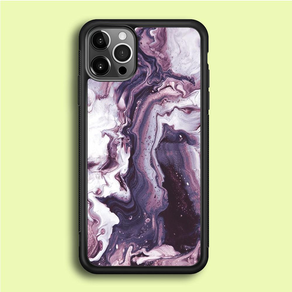 Marble Pattern 012 iPhone 12 Pro Case-Rubber / Black (2D Case)-Xtracase