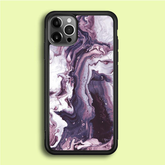 Marble Pattern 012 iPhone 12 Pro Case-Rubber / Black (2D Case)-Xtracase