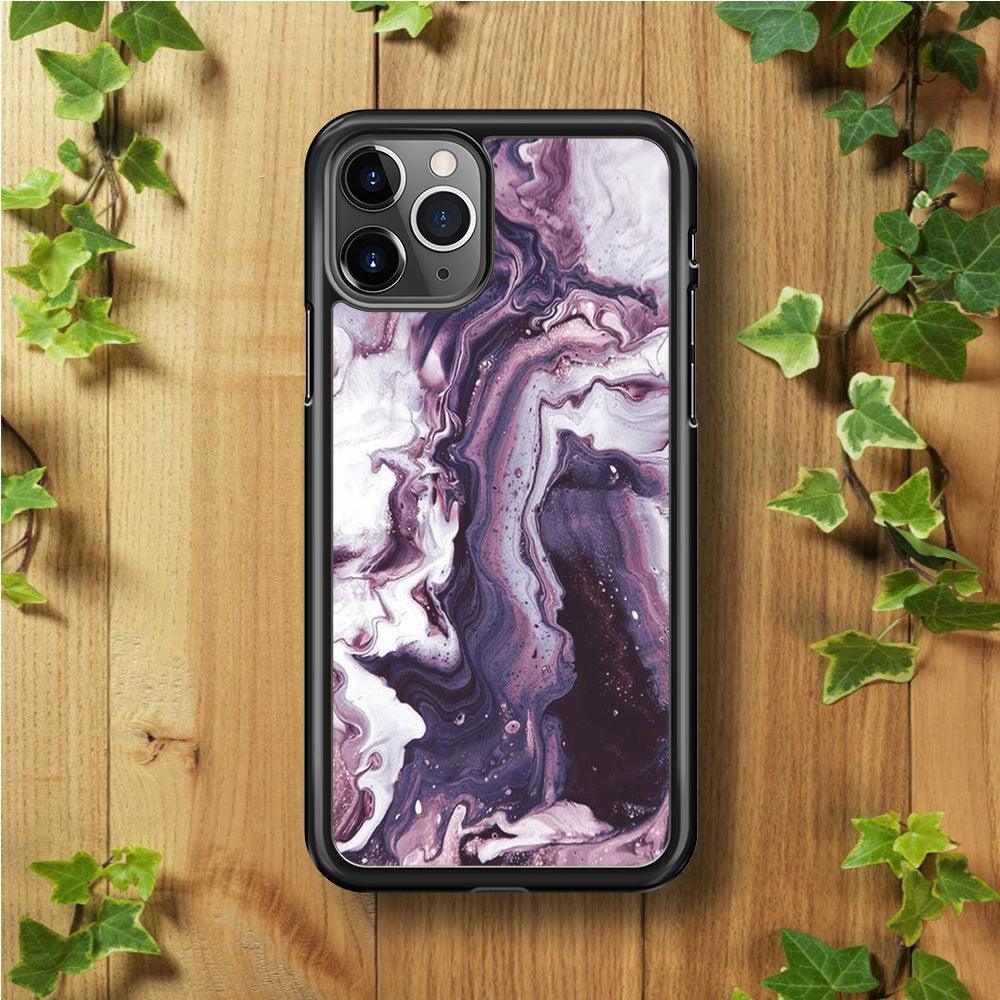 Marble Pattern 012 iPhone 11 Pro Max Case-Rubber / Black (2D Case)-Xtracase