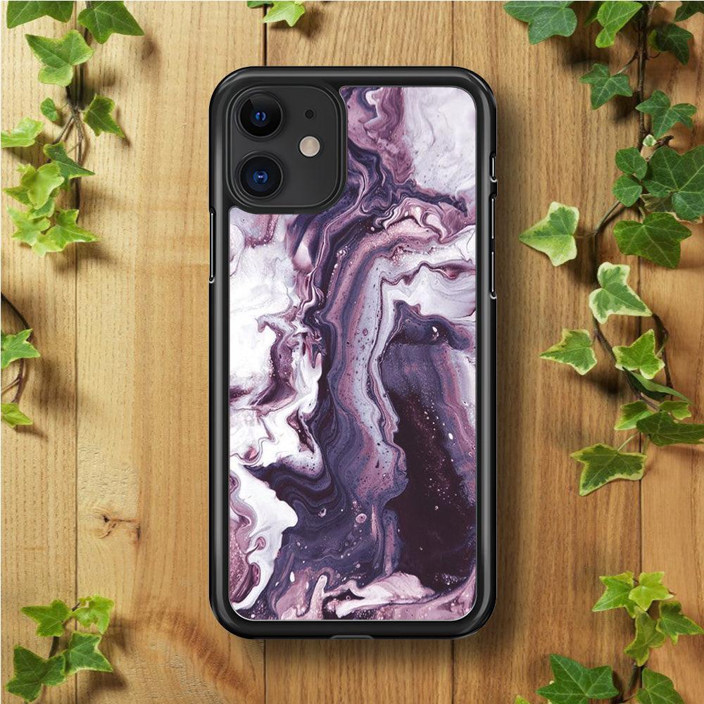 Marble Pattern 012 iPhone 11 Case-Rubber / Black (2D Case)-Xtracase