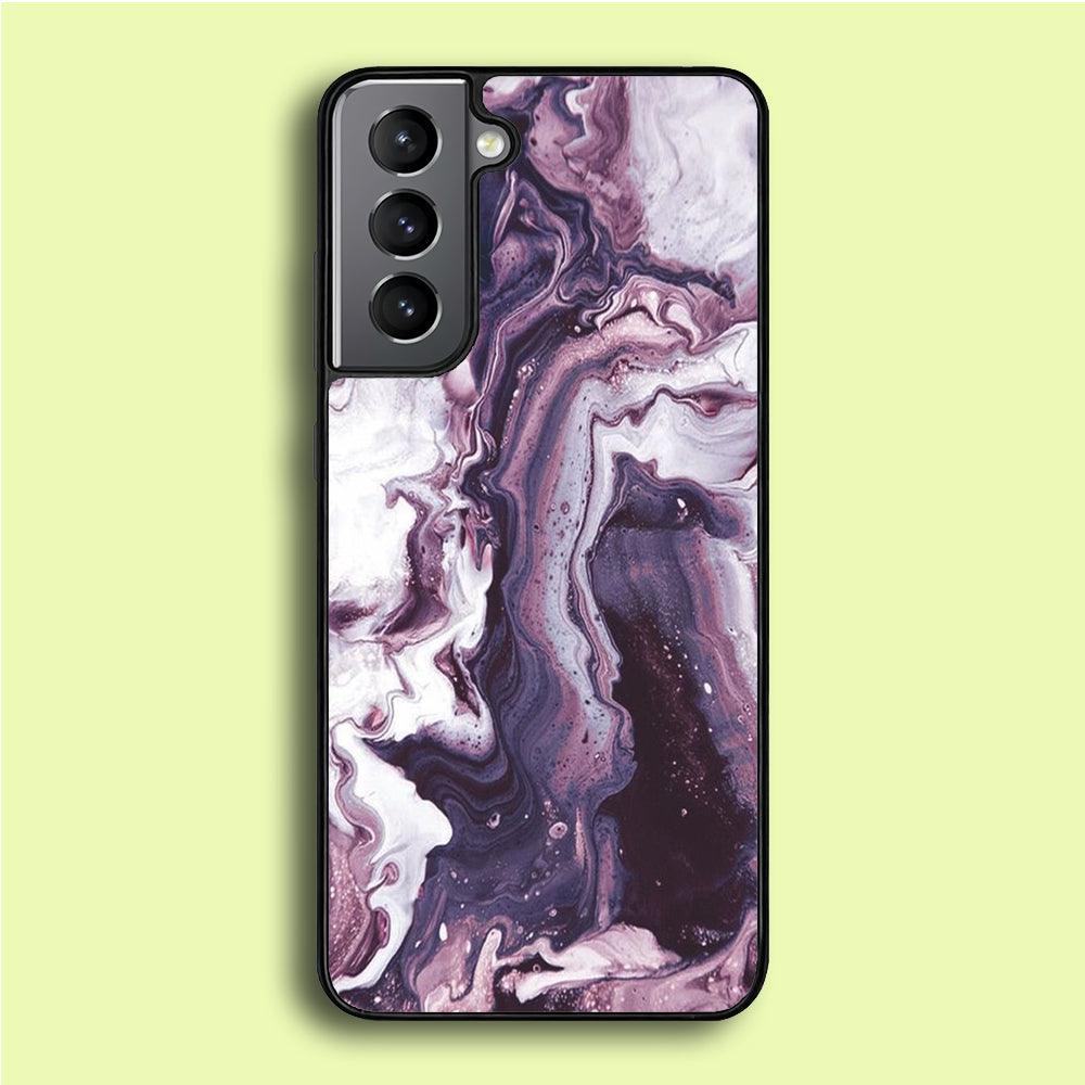 Marble Pattern 012 Samsung Galaxy S21 Plus Case-Rubber / Black (2D Case)-Xtracase